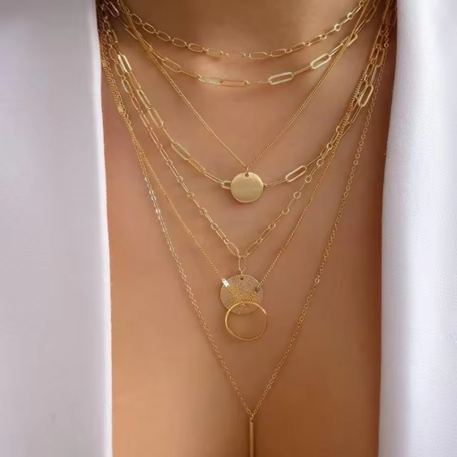 Collier Multirang Doré Bohème – Image 2