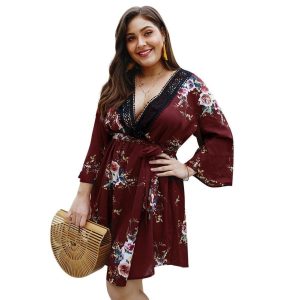 Robe Bohème Blanche à Fleurs