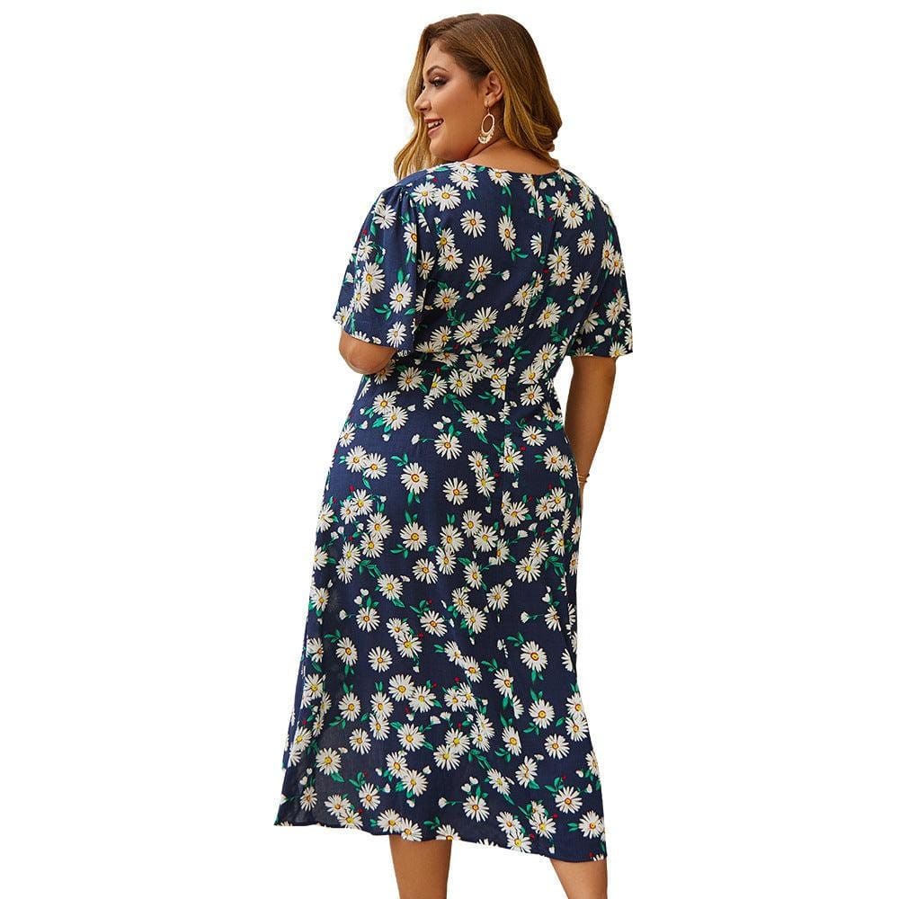 Robe Grande Taille Fashion Fleurie – Image 5