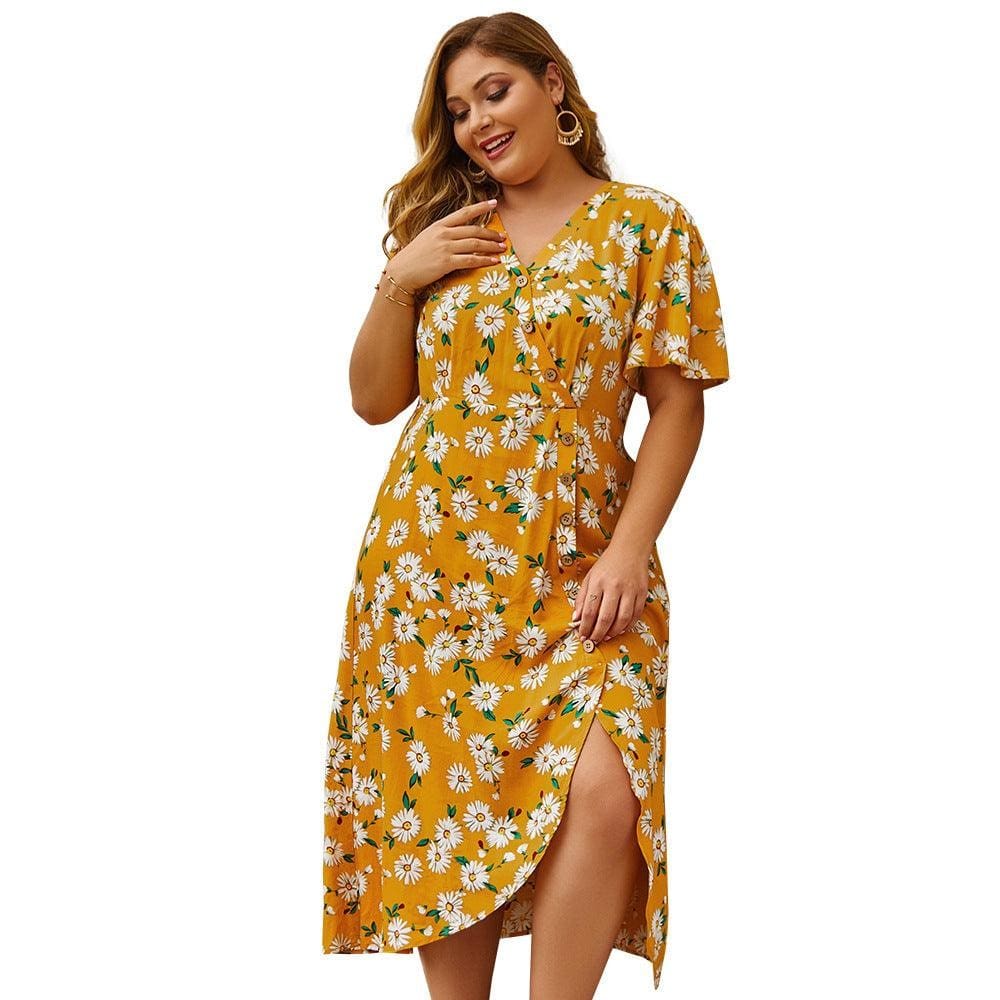 Robe Grande Taille Fashion Fleurie – Image 8