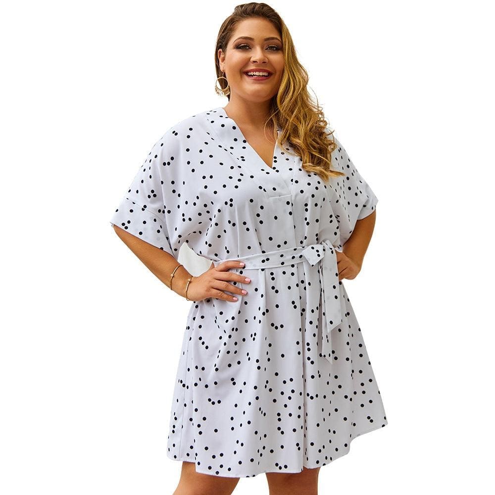 Robe Grande Taille à Petit Pois – Image 2