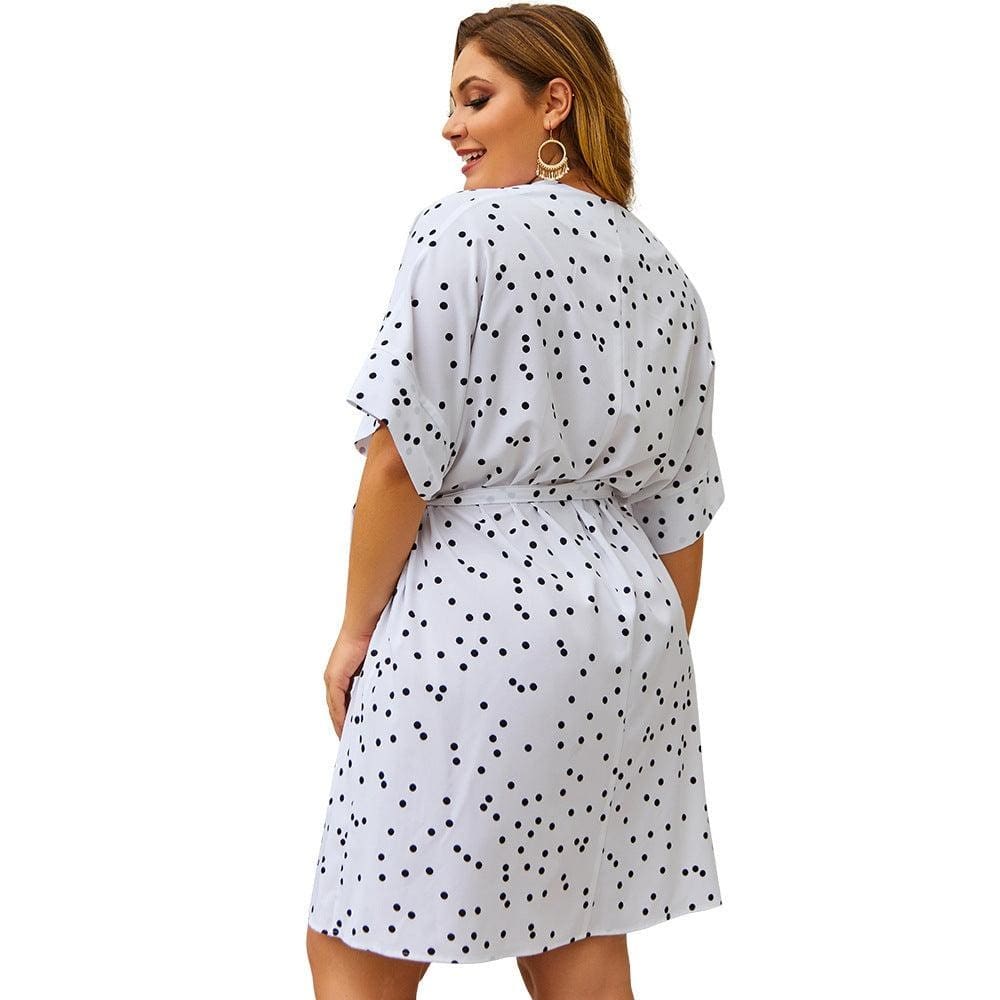 Robe Grande Taille à Petit Pois – Image 9