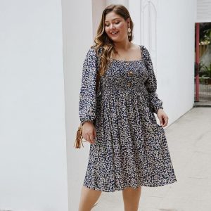 Robe Grande Taille Petit Tournesol