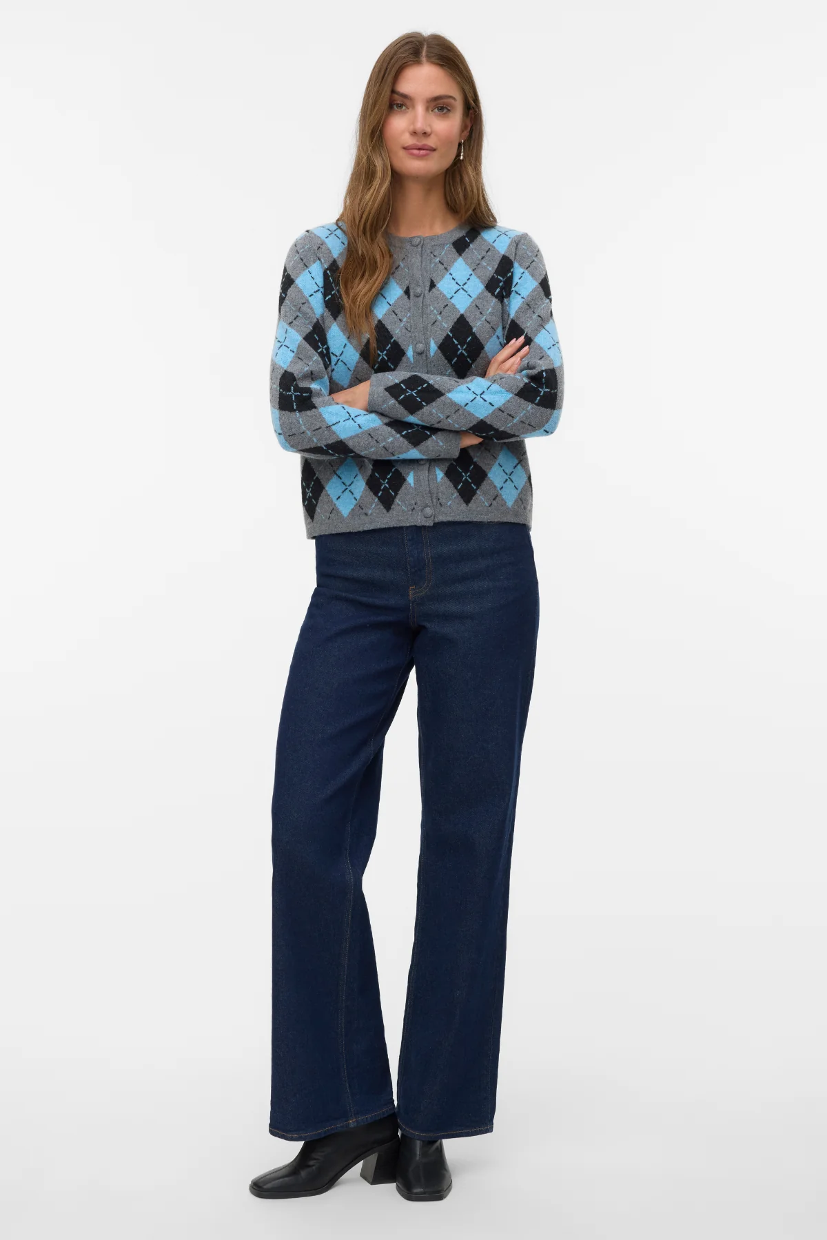 Giorgia O-Leck Cardigan - Melange gris moyen – Image 2