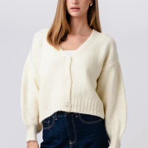 Cardigan Col V - Écru