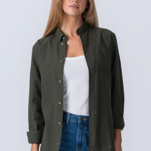 Boyfriend Oxford Shirt - Green foncé