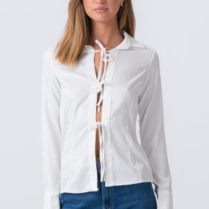 Lucy Tie Shirt - blanc