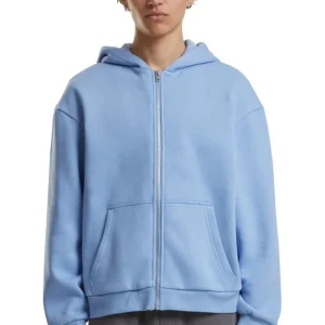 Sweat à capuche à zip quotidien - bleu poudre