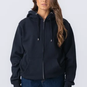 Basic Hoodie zip - marine noire