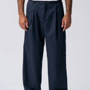 Costume large plissé Pants - Marine