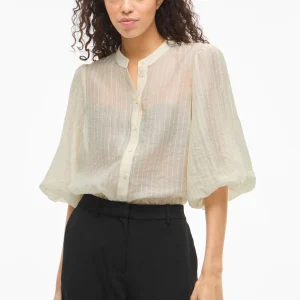 Haut boutonné en strass - Bouleau