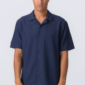 Chemise tricotée - marine