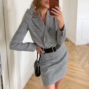 2 Pièces Blazer Bohème et Jupe