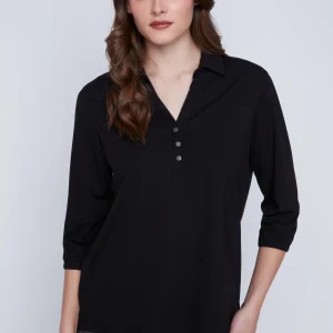 Chandail Col V avec Trois boutons