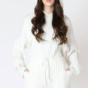 Chandail à Capuchon en Tricot