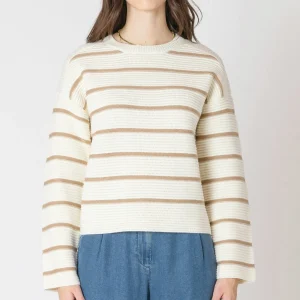 Chandail à Rayures en Tricot Texturé