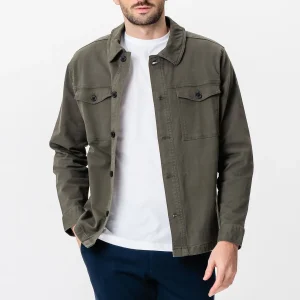 Twill Overshirt - Olive sombre