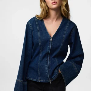 Chemise en jean Flora - Denim bleu foncé