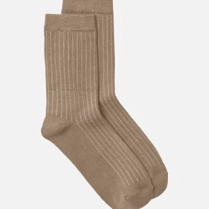 Chaussettes solides Cillie - fossile