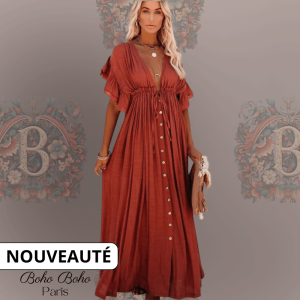 Robe Longue Terracotta Bohème – Dolorès