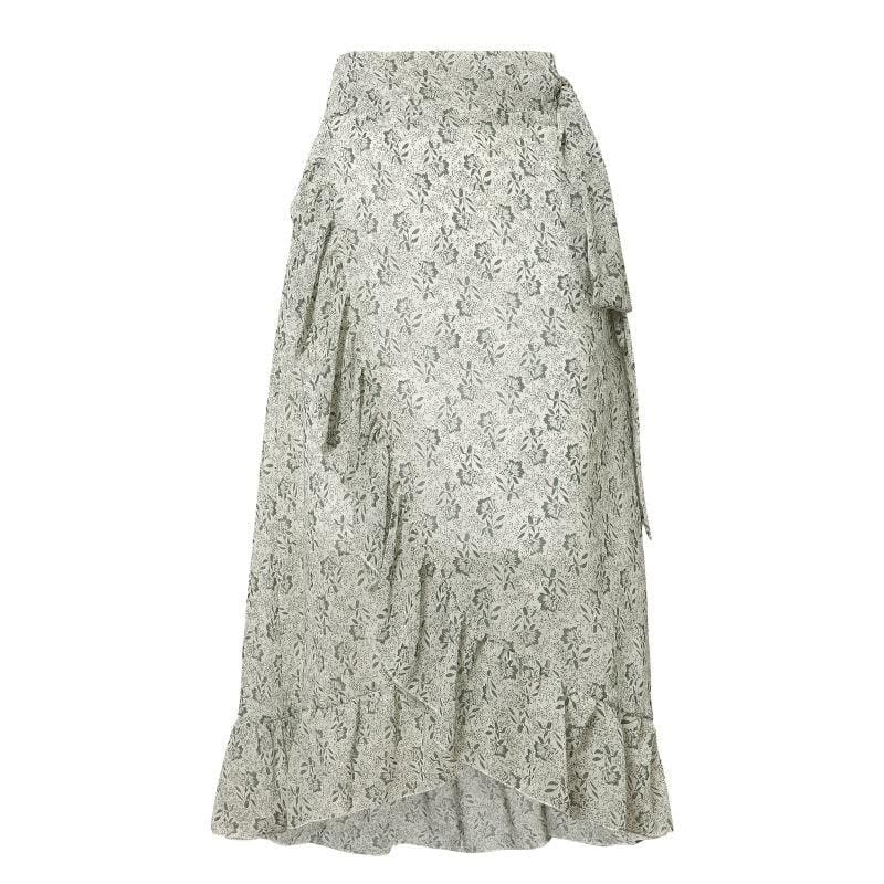 Mini-Jupe Bohème À Fleurs Orange – Image 3