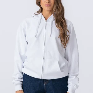 Basic Hoodie zip - blanc