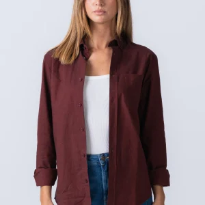 Boyfriend Oxford Shirt - Bourgogne