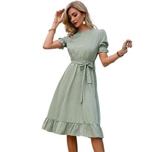 Robe Vintage Vert Sauge