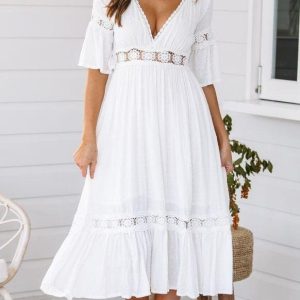 Robe Bohème Blanche Maxy