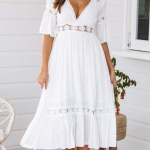 Robe Bohème Blanche Maxy