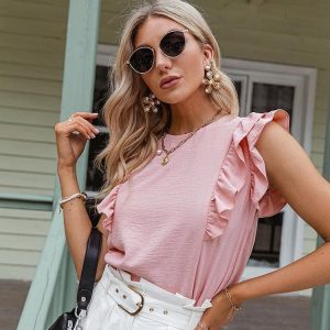 Blouse Chic Manches Volantées