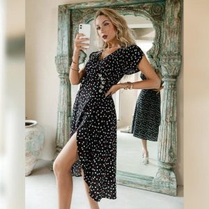 Robe Bohème Fluide Noire