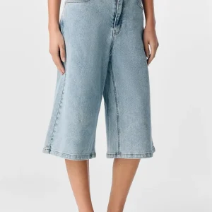 Isra Bermudes Shorts - Denim bleu moyen