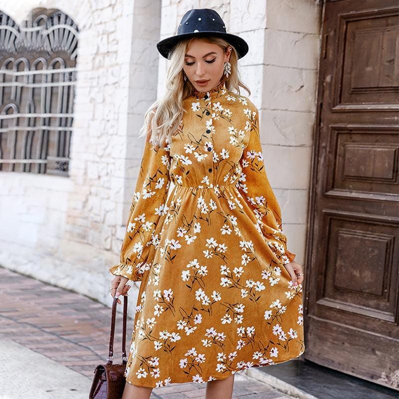 Robe Bohème Chic Jaune – Image 5
