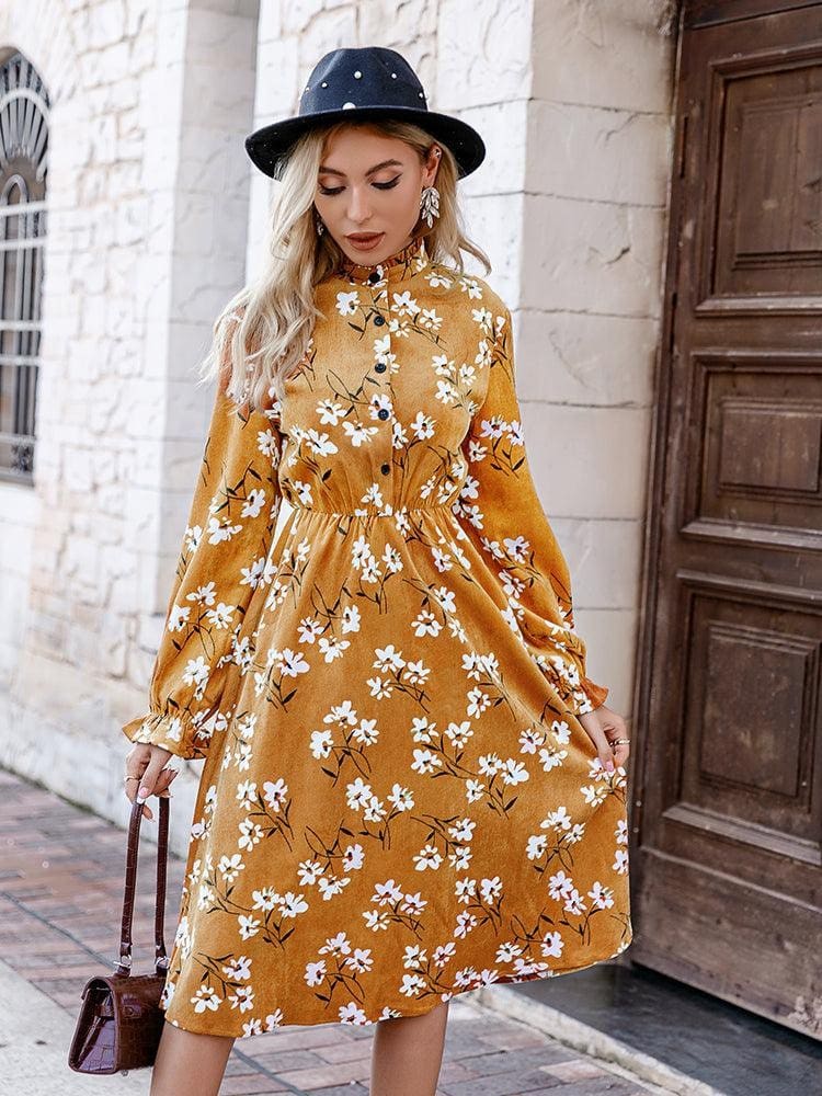 Robe Bohème Chic Jaune – Image 9