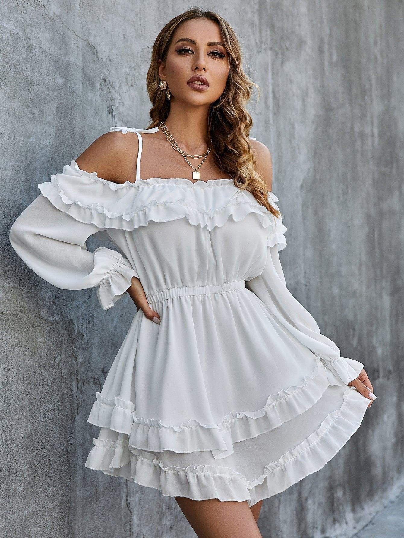 Mini Robe Bohème Blanche Vintage – Image 6