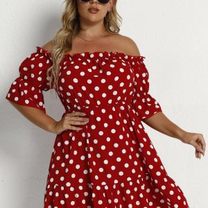 Robe Bohème Rouge Et Blanche