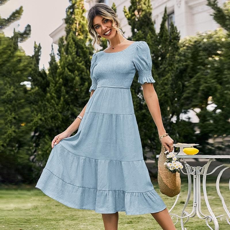 Robe Bohème Bleu Clair – Image 2