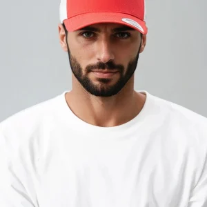 Retro Trucker colored front-red -