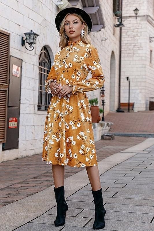 Robe Bohème Chic Jaune – Image 3