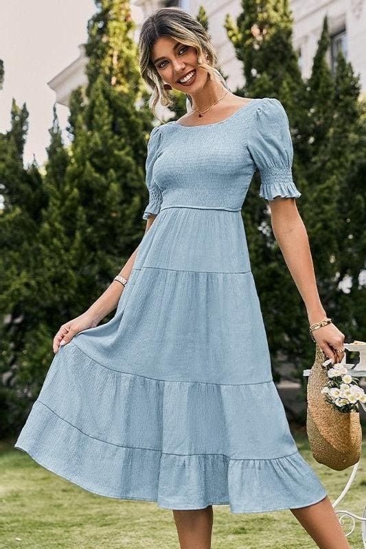 Robe Bohème Bleu Clair – Image 3