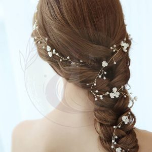 Accessoire cheveux d’un mètre Long tissage de perles fait à la main