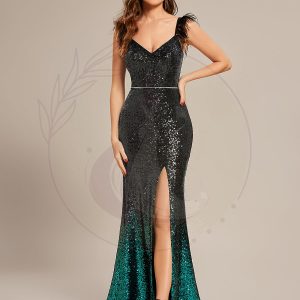 Taille personnalisée Robes de bal sirène à lacets en plumes