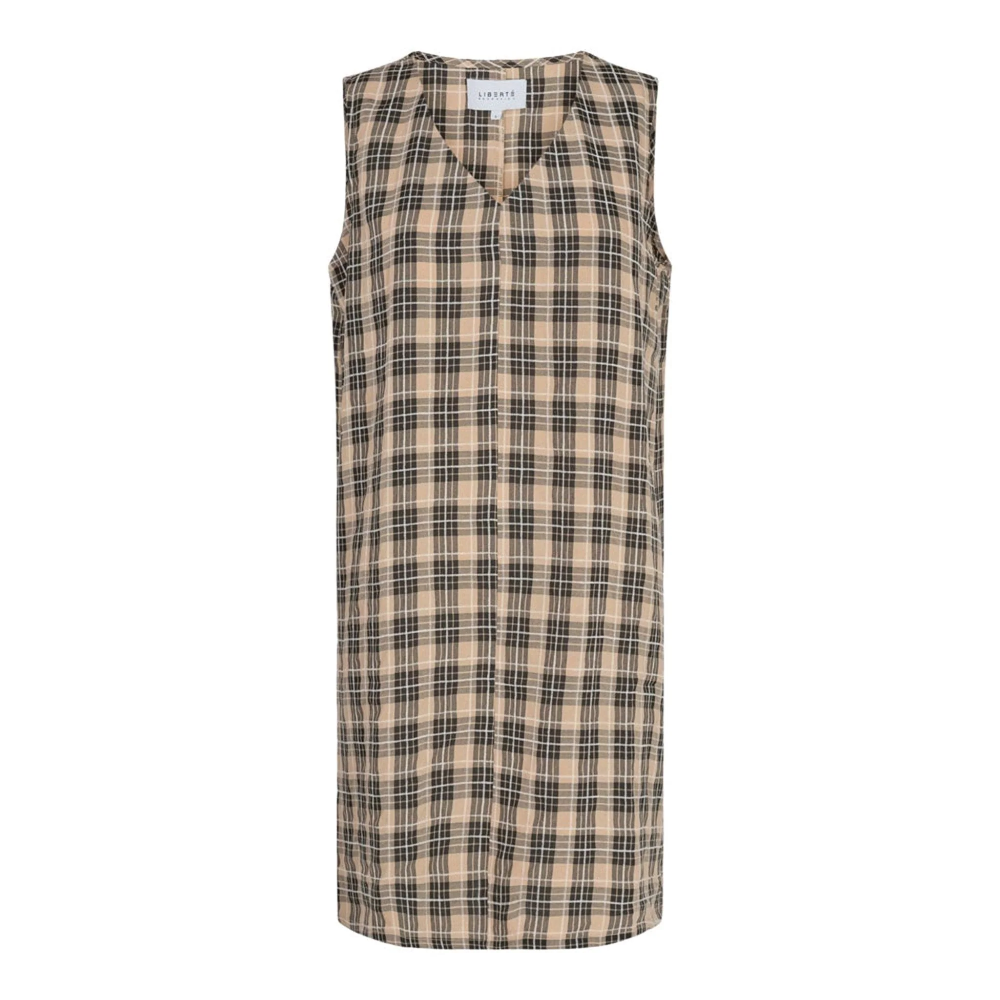 Dana V-Neck Robe - Black Sand Checkered