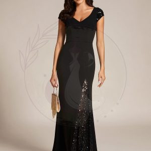 Taille Personnalisée Robe de soirée à sequins à sequins profonds