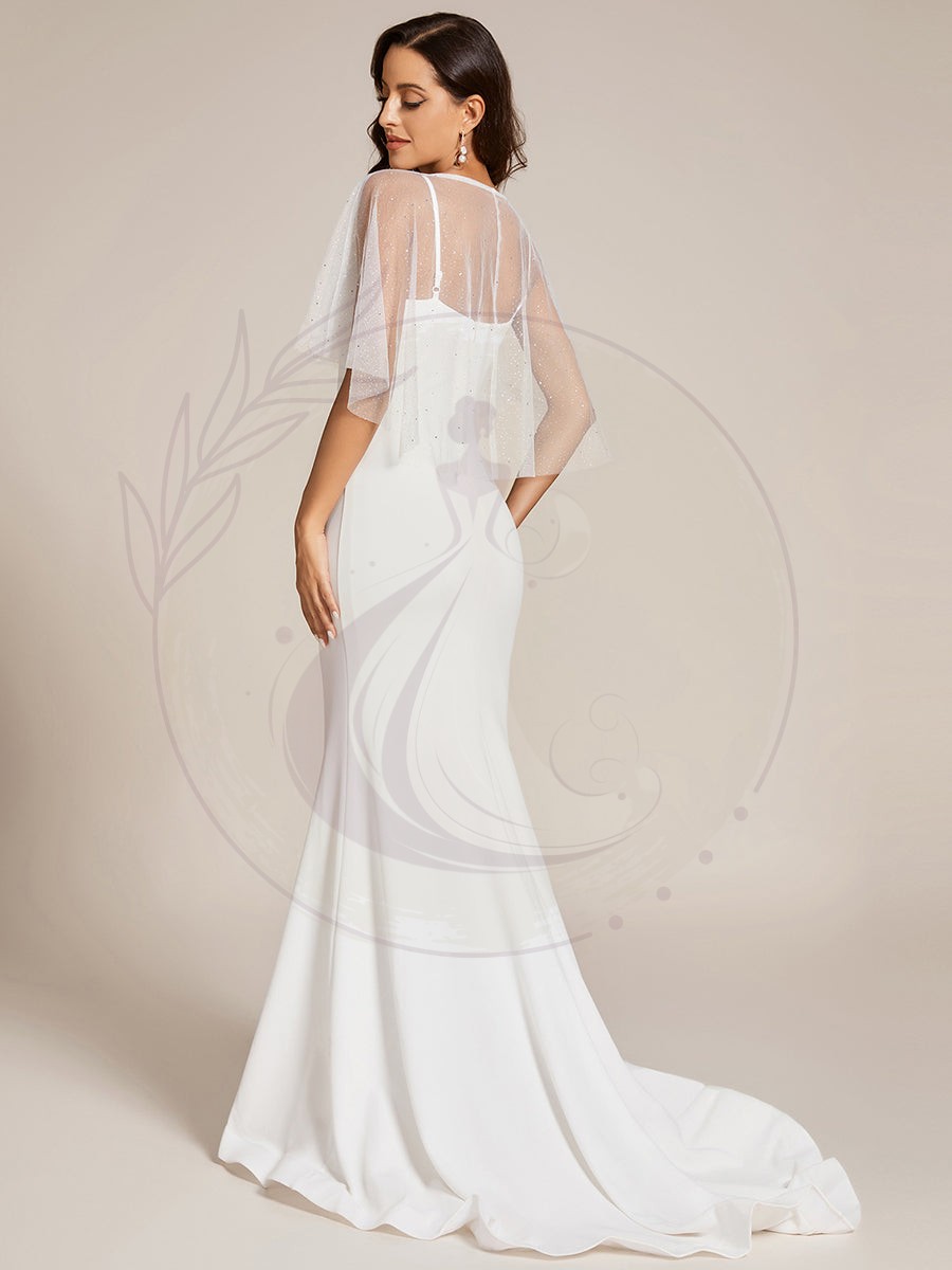 Taille personnalisée Robe de mariée Décolleté en cœur Moulante longue – Image 2