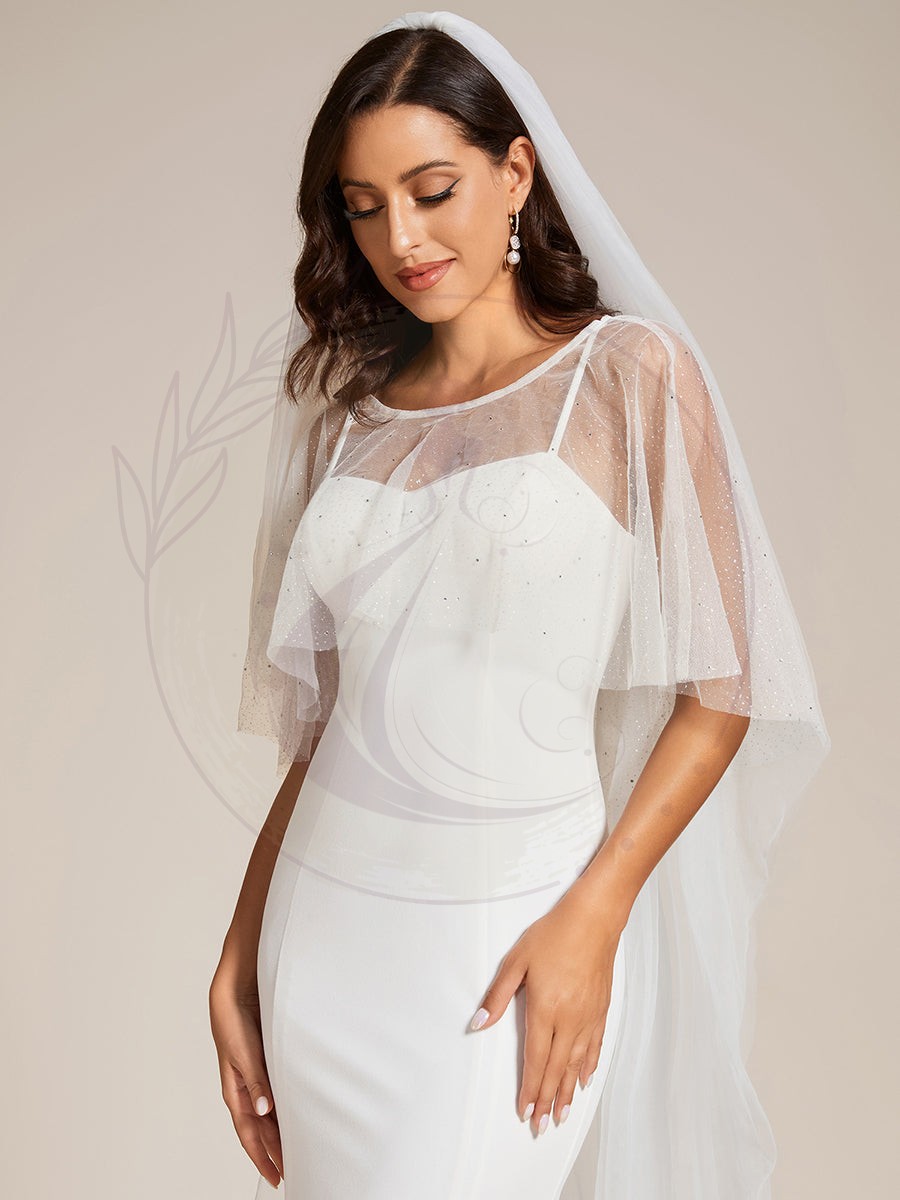 Taille personnalisée Robe de mariée Décolleté en cœur Moulante longue – Image 3