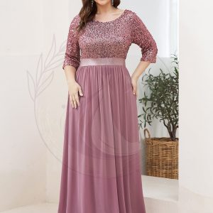 Robes de soirée longues en tulle et paillettes pour la mère de la mariée Grande taille