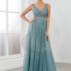 Taille personnalisée Robe Demoiselle d’Honneur Longue en Dentelle Florale