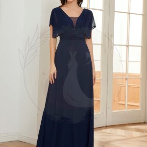 Robe invitée mariage en mousseline de soie A-line